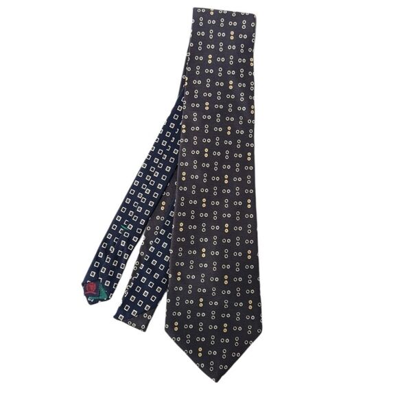 Tommy Hilfiger Men's Black Patterned Tie - Picture 1 of 5
